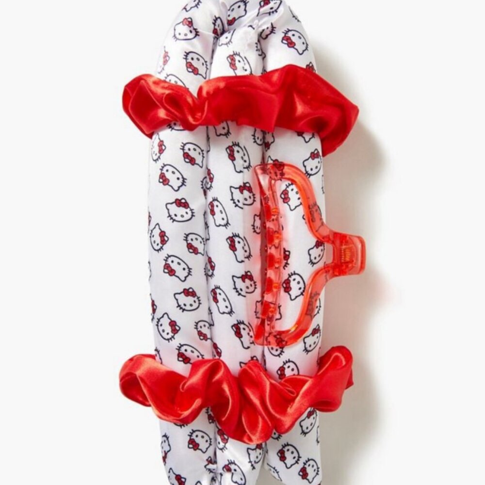 HELLO KITTY HEATLESS CURLING SET NEW